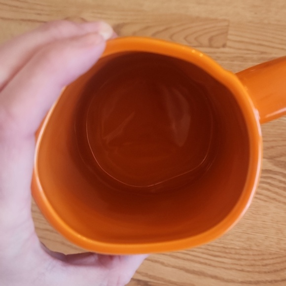 EUC Rae Dunn Artisan Orange Halloween Mug With Topper - Picture 4 of 7